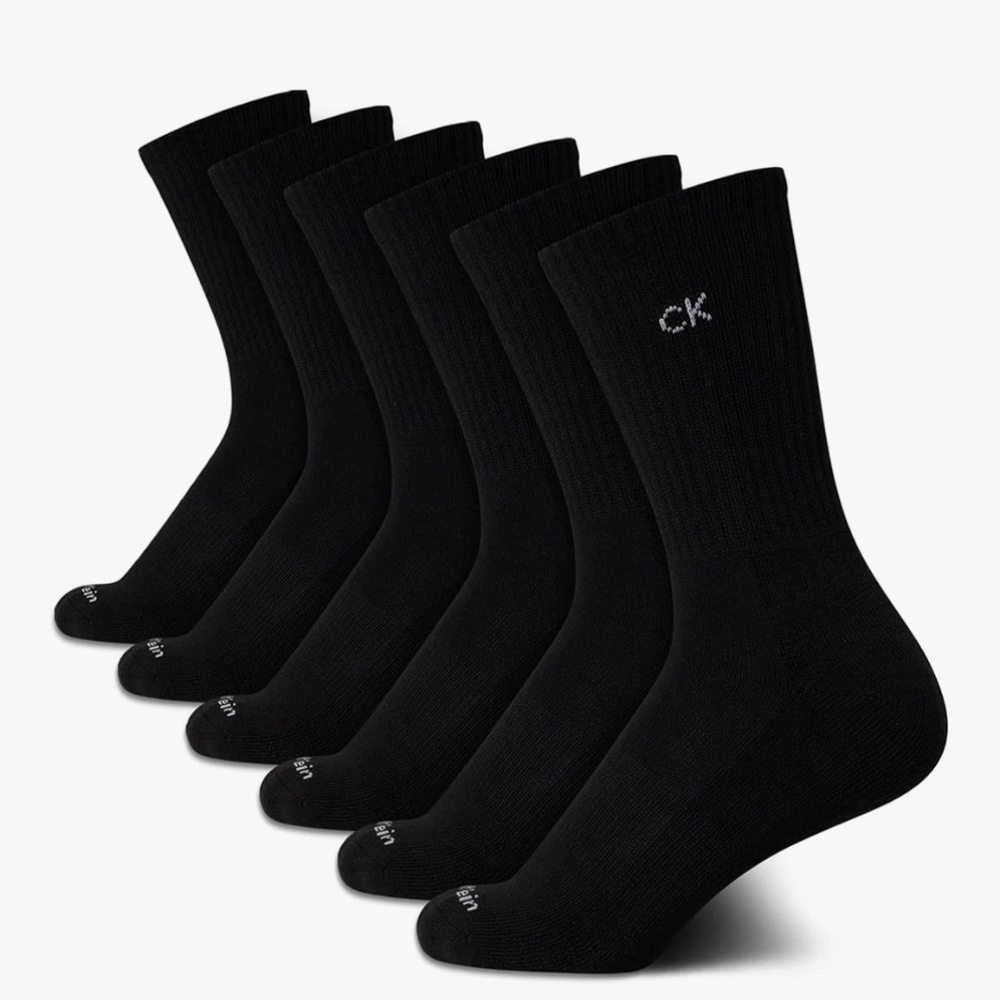 6 Pack- Calvin Klein Women Cushion Crew Socks